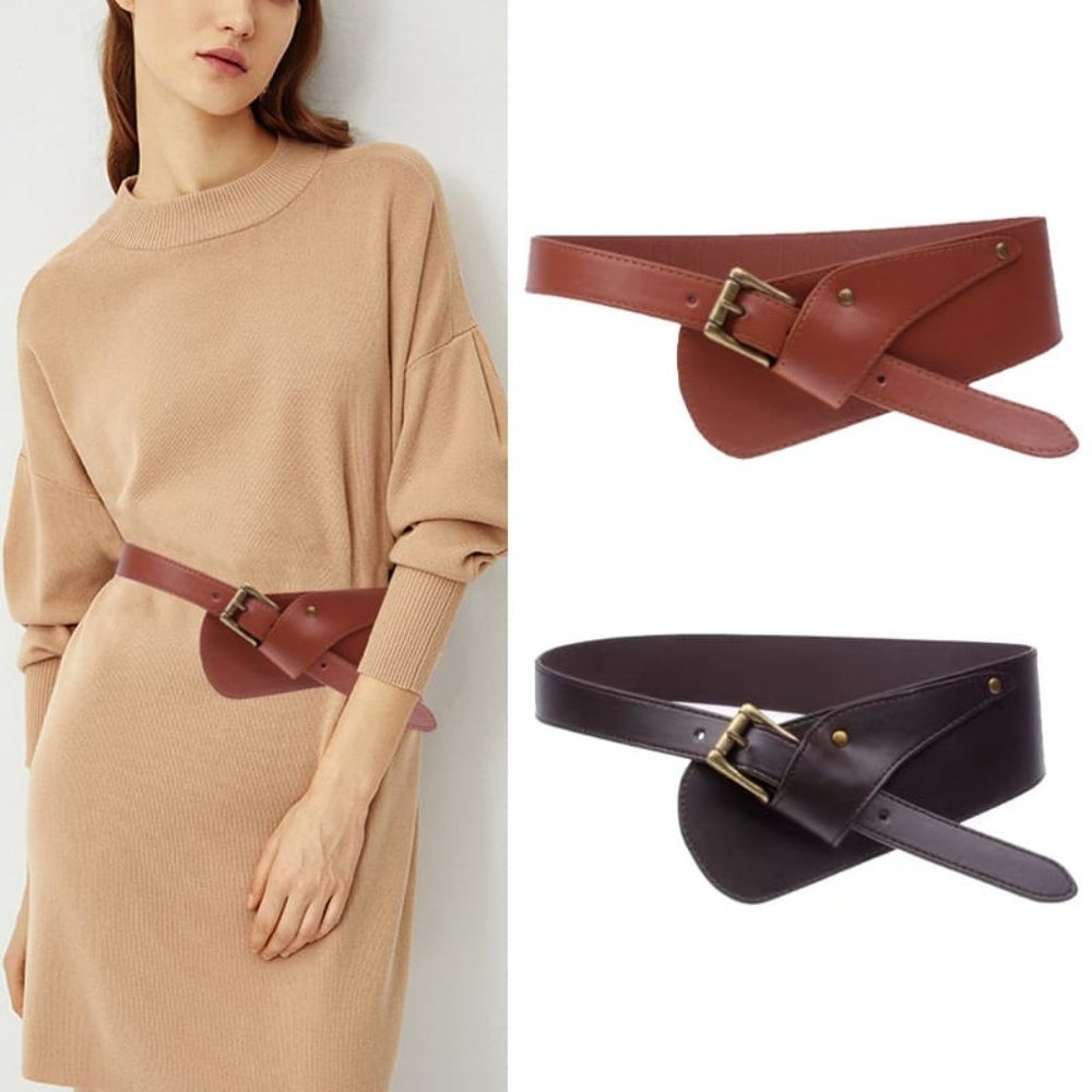 NWT Closet Part Deux BRN Vegan Leather Belt